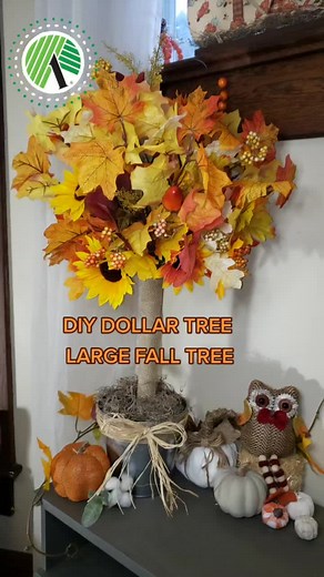 DIY Dollar Tree Large Fall Tree Craft Tutorial