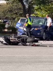 Two people riding a motorcycle were killed in a crash with an SUV Saturday afternoon in the northwest suburbs, police said. #news #chicagonews #schaumburg