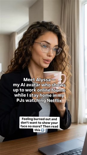 Alyssa | AI Model & Creator on Instagram: "Want to create same viral videos with one click? then you need your own digital twin or avatar! Going faceless was the smartest move I made for my content and my bank account! Here is what changed my game⤵️ - I built my AI avatar in 30 minutes. - She shows up for me every day. - She stops the scroll instantly and holds attention. - And she makes me 💸💸💸while I stay private and off-camera. No more burnout. No more low views. No more creating without ge