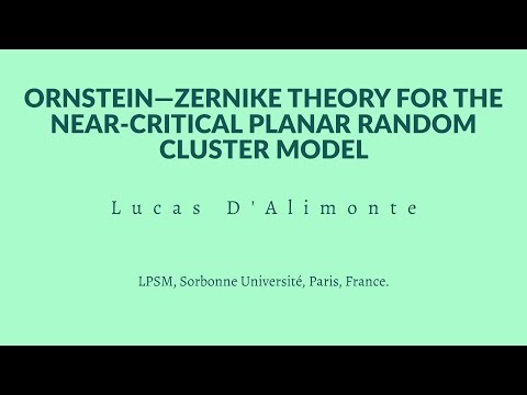 Lucas D'Alimonte - Ornstein—Zernike theory for the near-critical planar random cluster model