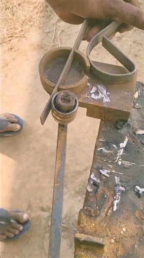 Flower Pattern Stamping on Iron Sheet | Die Press Blacksmith Craft 👍 #handmade #craft #shorts