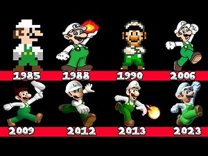 Evolution of Fire Luigi in Super Mario Bros Games 2D Graphics (1985-2024)