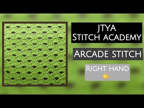 How To Crochet The “Arcade Stitch” Easy! (Right Hand)
