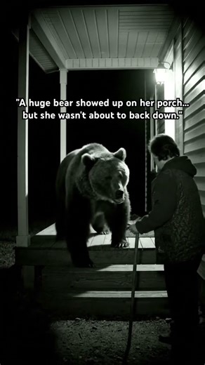 Woman With a Cane Scares Off a Massive Bear... True Courage 💪