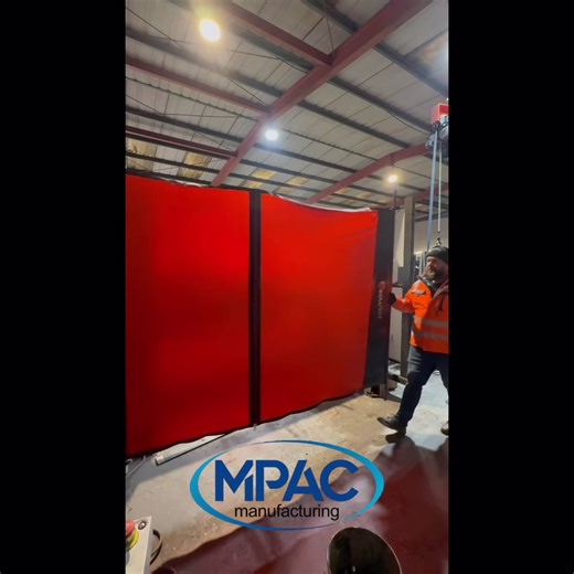 Improve workplace safety with ROLLTECT retractable weld curtains. These spring loaded retractable curtains are rated for 250,000 cycles and come in different shades depending on the application. They are 1.68m tall and extend out to 6m. ROLLTECT is the fastest, simplest and most practical solution on the market for providing welding bay segregation that can easily be retracted for maximum space availability. Fixed post and mobile post options. Get in touch for more information. #mpacmanufacturin