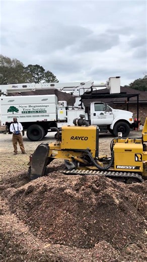 Rayco remote control stump grinder #treeservice #treeremoval #stumpremoval #shorts #treepruning