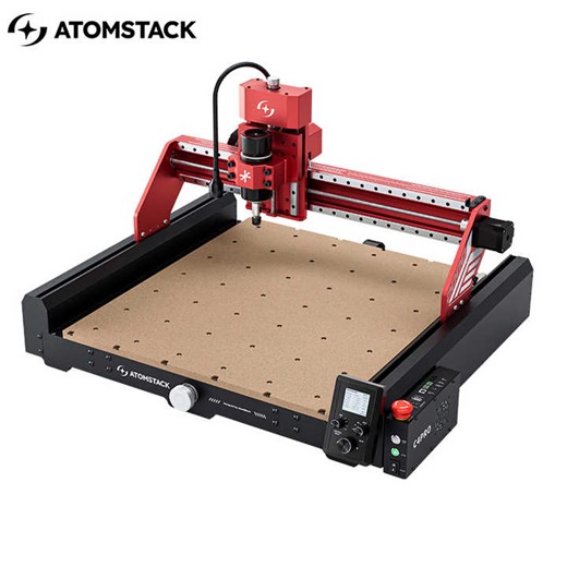 ATOMSTACK C4 PRO CNC 기계 200W 3 축 오프라인 제어 비상 정지 버튼 깊은 조각 절단 목재 금속 옥