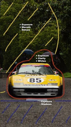 🟡 How to use Lightroom Masking in Car Photography: Before vs After - Canon 700D #photoediting