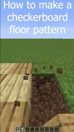 Minecraft: How to build a checkerboard floor pattern! #shorts #minecraft #howto