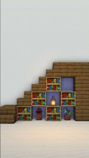Minecraft Staircase Bookshelf Blueprints Layer By Layer