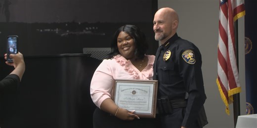‘Remarkably calm’: Florence bank teller honored by police for saving lives during bank robbery