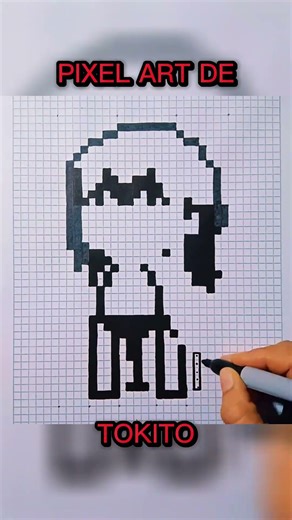 Como dibujar a TOKITO en pixel art