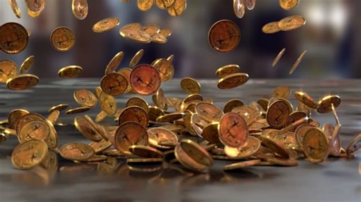 Ai Generated, Coins, Bitcoins. Free Stock Video