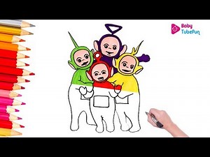 Learn Colors for Kids and Color Teletubbies colouring Page , Teletubbies colouring pages for kids