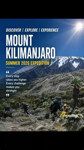 Hey my friend! 👋 Since you love hiking and outdoor adventures, I wanted to invite you to take on an unforgettable challenge — climbing Mount Kilimanjaro in Tanzania 🇹🇿. It's not just a hike; it's a journey through beautiful forests, alpine deserts, and breathtaking landscapes all the way to the highest point in Africa at 5,895 meters. Every step is an adventure, and the sunrise from the summit is something you'll remember for the rest of your life. If you've ever dreamed of pushing your limit