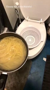 Student drains pasta into toilet 😳 | The Scottish Sun