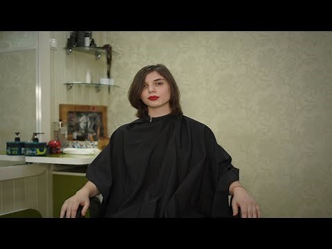 Leah Cuts Her Hair Into A Buzzed Nape Angled Bob, Then Gets Full Head and Brow Shaved!