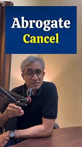 “Abrogate” means to officially end or cancel something, especially a law, agreement, or custom. Examples: 1. The government abrogated the old trade agreement. 2. The company decided to abrogate its responsibility to provide free medical care. Synonyms: • Repeal • Revoke • Annul • Cancel #english #communication #learnenglish #publicspeaking #language #englishteacher #grammar #learn #education | English Company