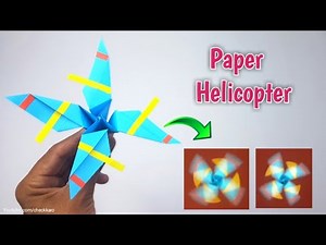 Paper Helicopter | How to make Paper Spinner Helicopter | Paper Craft | Spinner Paper Making