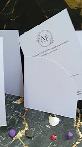 Handmade Embossed Wedding Invitation: Minimalist Gold Foil Design - Etsy Australia