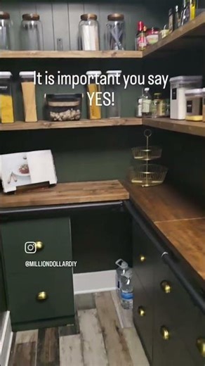 One day it will be time to rip out the contractor grade pantry. #diy #pantry #pantryorganization