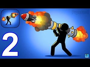 Boom Stick: Bazooka Puzzles - Gameplay Walkthrough Part 2 Tutorial Levels 9-10 (Android,iOS)