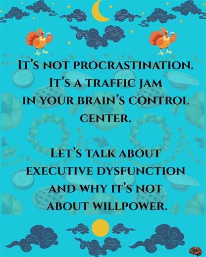 BorrowMyExecutiveFunctioning on Instagram: "Your brain isn’t lazy — it’s overloaded.” When stress, ADHD, trauma, or burnout hit, your prefrontal cortex slows the signal between intention and action. You’re not unmotivated — your brain’s traffic lights are out. 🧠💡 🎯 Save this for later 🧩 #ExecutiveDysfunction #NeurodivergentTikTok #MentalHealthAwareness #ADHDLife #BorrowMyExecutiveFunctio"
