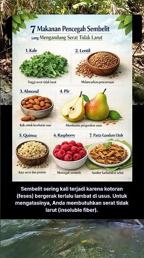 7 Makanan Pencegah Sembelit yang mengandung serat tidak larut