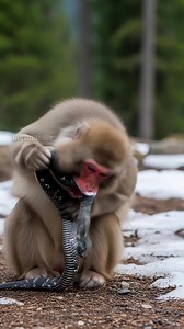 Monkey fights off snakes mistakes to save its family! | Peter experience