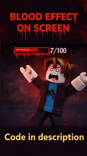 Blood effect in 1 script! 🩸🩸🩸 #roblox #robloxgamedesign #robloxstudio #tutorial #robloxshorts