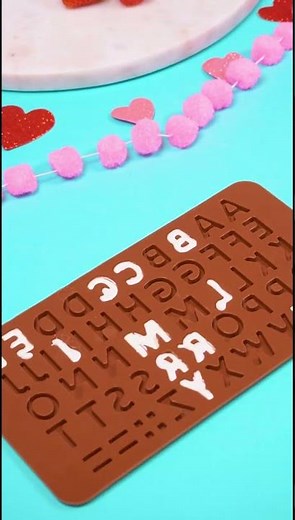 How To Make Chocolate Letters #shortsviral #chocolate