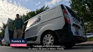 We're following along as Patrick, one of our field technicians in Miami, shows us how uses Otis ONE™ to remotely troubleshoot elevator service issues on his route. Patrick has been with Otis for 18 years and we love to hear it when he says that the best part of Otis ONE is the ability to easily watch elevators running live through our Otis ONE View app. This smart elevator technology recently helped Patrick resolve a customer issue when they contacted him about inoperable elevators. Upon reviewi
