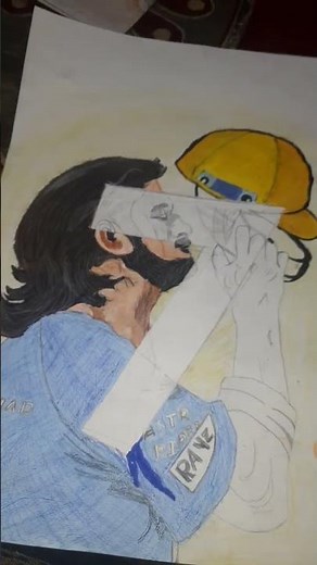 MS Dhoni sketch #art #gridlinemethod #sketch #painting