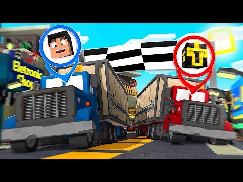 THE BEST TRUCK RACE IN MINECRAFT TROLL 😂