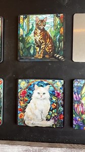Cat Magnets | Faux Stained-glass Cat Lover Gifts | Cat Refrigerator Magnets | Custom Cat Gifts | Fundraising Discounts Available - Etsy