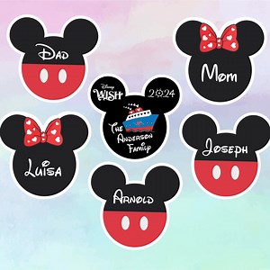 Personalized Disney Cruise Door Magnet, Mickey Mouse Family Decor, Mickey Head Classic, Disney Magic Wonder Dream Fantasy Wish Treasure Gift - Etsy