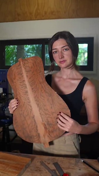 Changing the sound of this guitar through the removal of bracing material #luthier #fyp