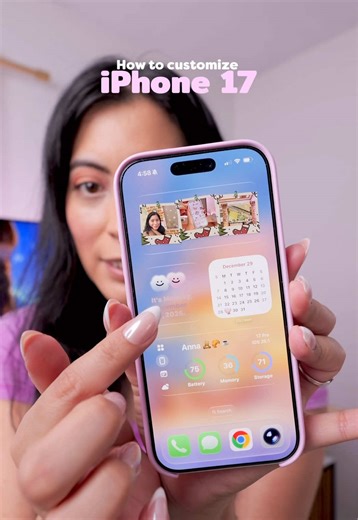 Any customization tips I should know about as a new iPhone girly? 🥹 #iphone17 #iphonecustomization #homescreen #iphonetips #iphonetipsandtricks