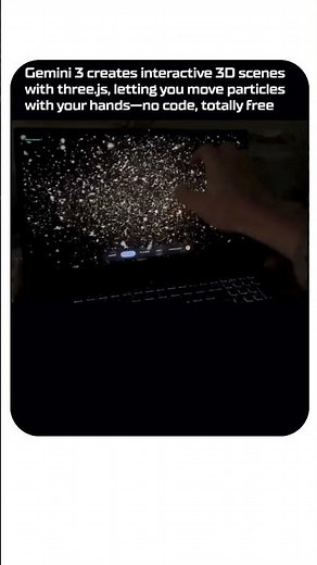 Gemini 3 creates interactive 3D particle scenes with three.js!