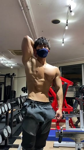 Japanese Man Showing Six Pack Abs on TikTok