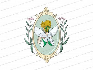 Disney Tinkerbell Floral Mirror SVG, Disney Princess Tinkerbell SVG, Disneyland Girls Transfer, Digital Download Fairy Magic - Etsy