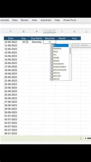 Excel To Day, Week, Month, Year Kaise Nikale ।। Excel Short Trick, Use🔥#ytshorts #mstechtricks #like