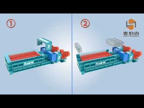 Outward rotation sizer crusher