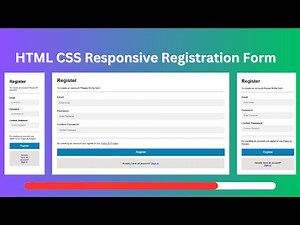 how to make a registration form using html CSS | Learn web development from scratch