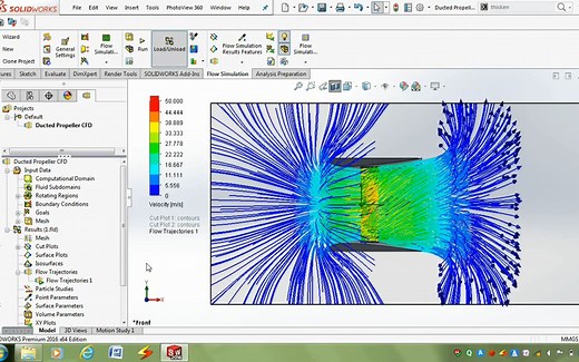 flow simulation涡扇扇叶流体仿真