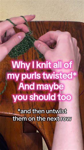 As a knitter who holds the yarn in their left hand, twisted purls were a game changer🙌🏻 Also called combination knitting, it helps me knit faster and more evenly, and there are ✨ zero twisted stitches ✨ in the final fabric. I also find it helps me to knit without looking because I can feel the difference between the knit and the purl on the needle. Follow to learn how☺️ #knittok #yarn #wool #knittingtip #levelupyourknitting