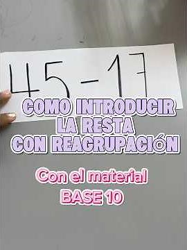Como enseñar a restar prestando. #educacion #matematicas #restas #niños