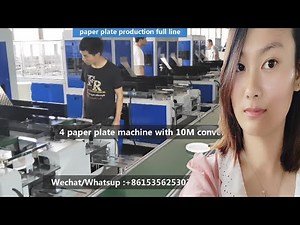 All in one Fully Automatic paper plate machine /tray forming +weight + packing +labeling