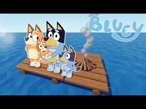 BLUEY and Her FAMILY TRY TO SURVIVE 100 DAYS at SEA | BLUEY's Adventures in ROBLOX!