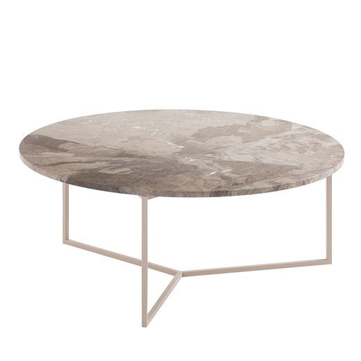 Origo Round Beige Camouflage Marble Coffee Table
